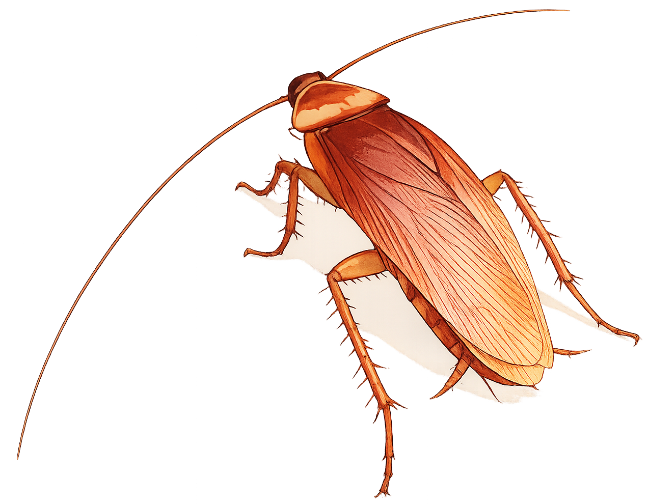 Illustration of a cockroach
