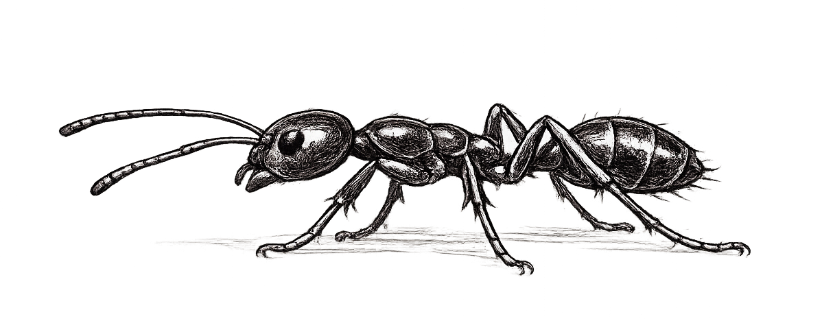 sketch of an argentine ant