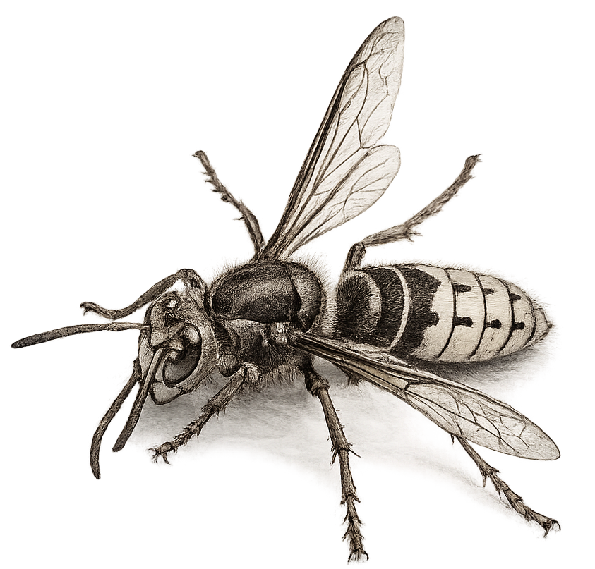 sketch of a hornet