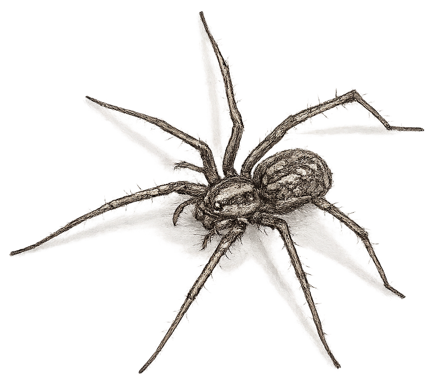 sketch of a common house spider
