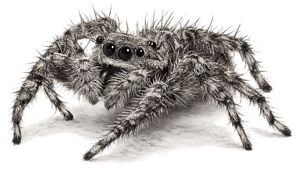 sketch of a jumping spider