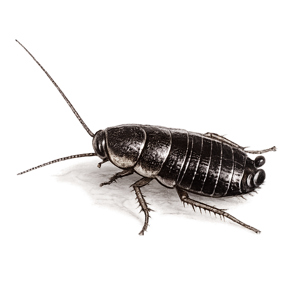 sketch of an oriental cockroach