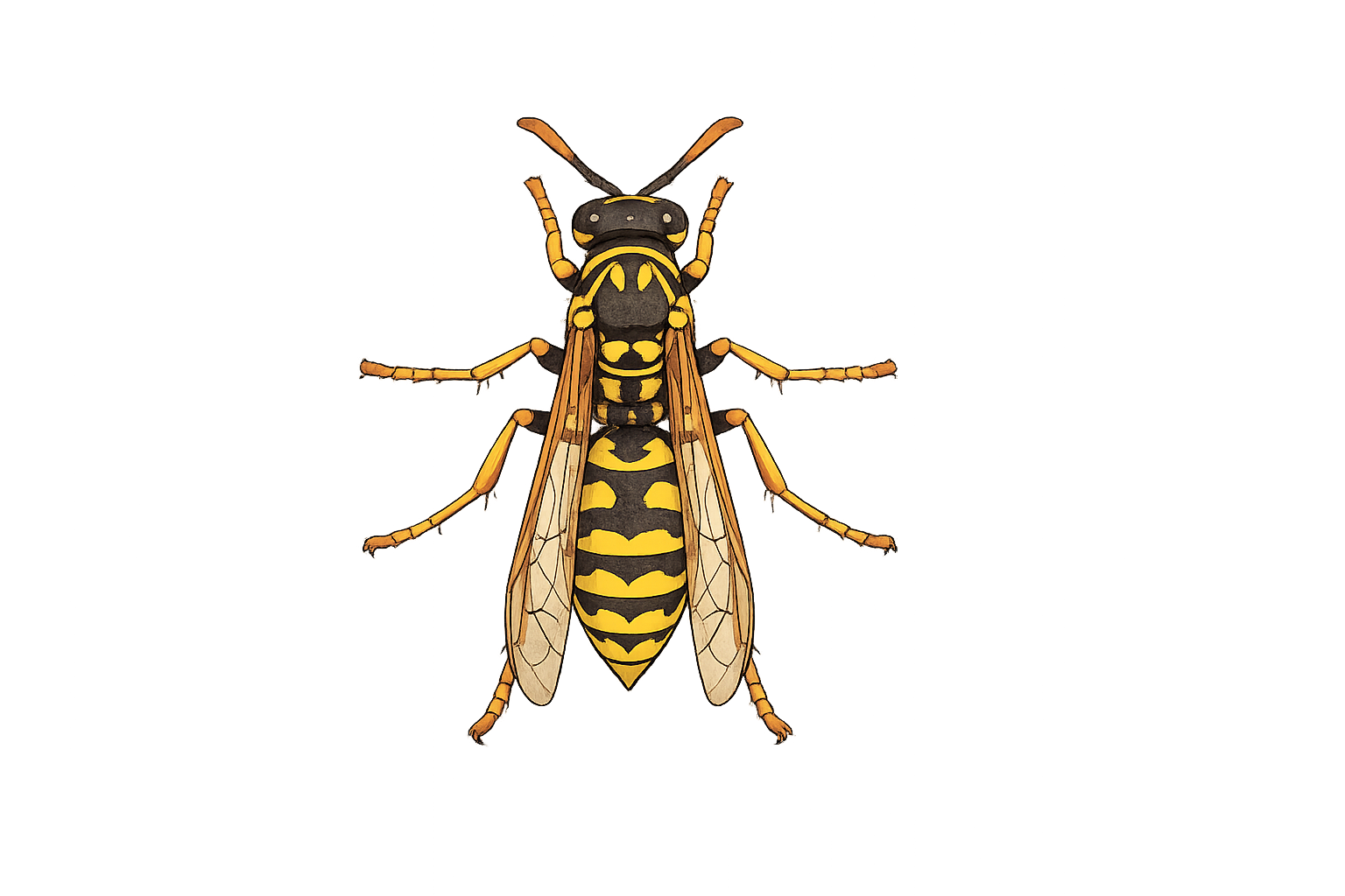 Illustration of a paper wasp