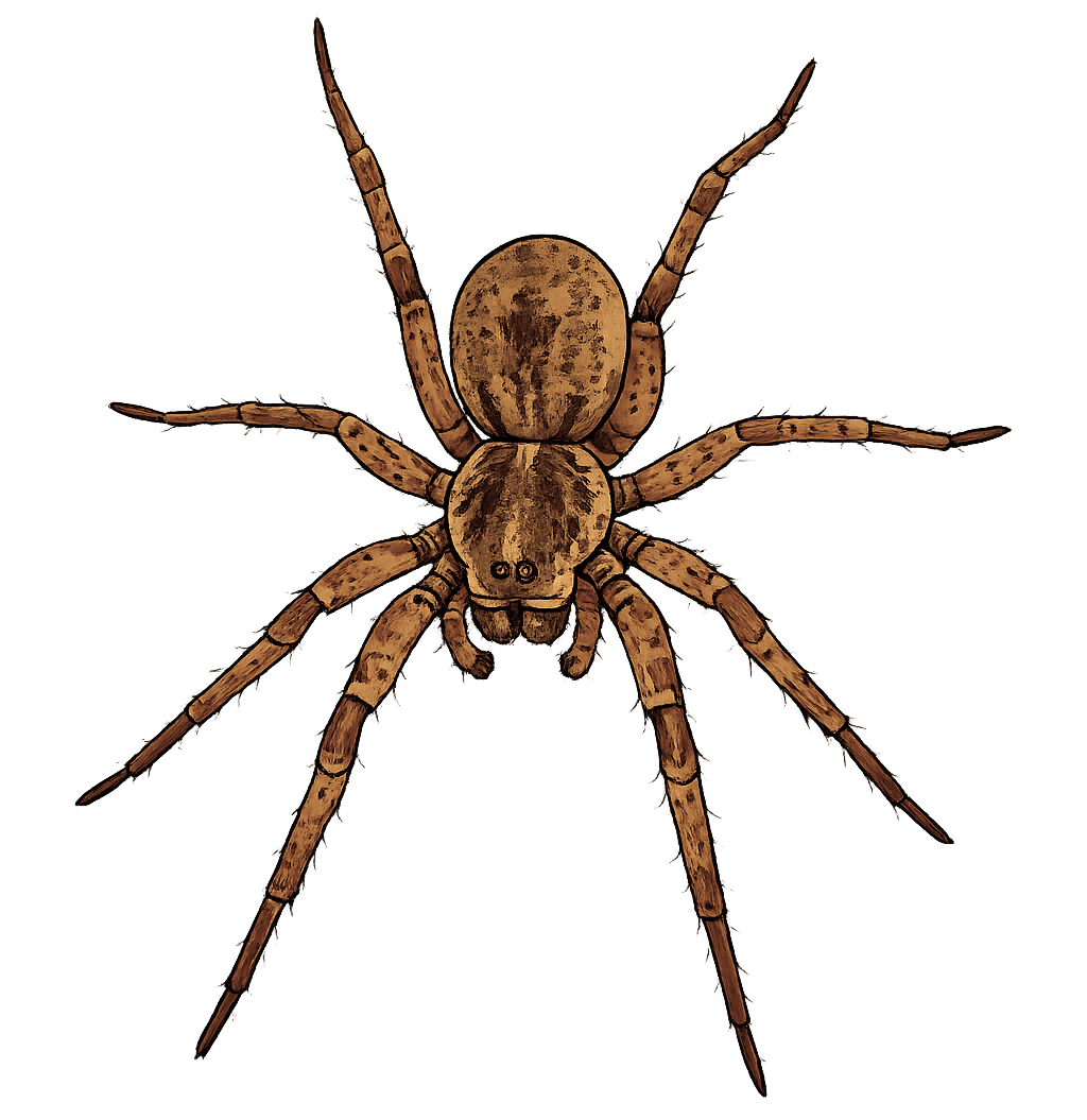 Illustration of a wolf spider