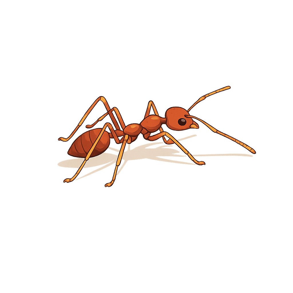 Illustration of a fire ant
