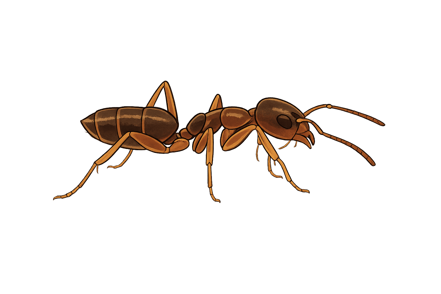Illustration of an odorous house ant