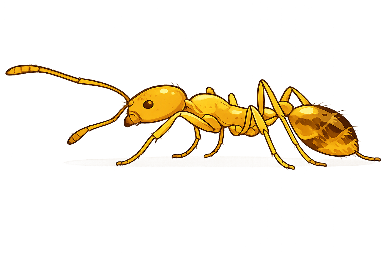 Illustration of a pharaoh ant