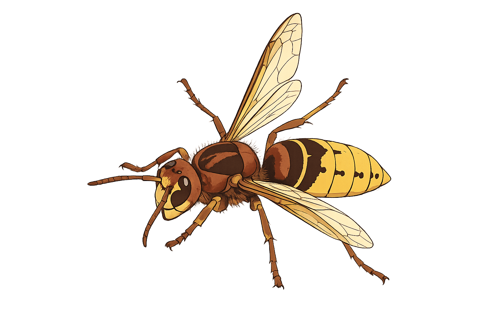 Illustration of a hornet