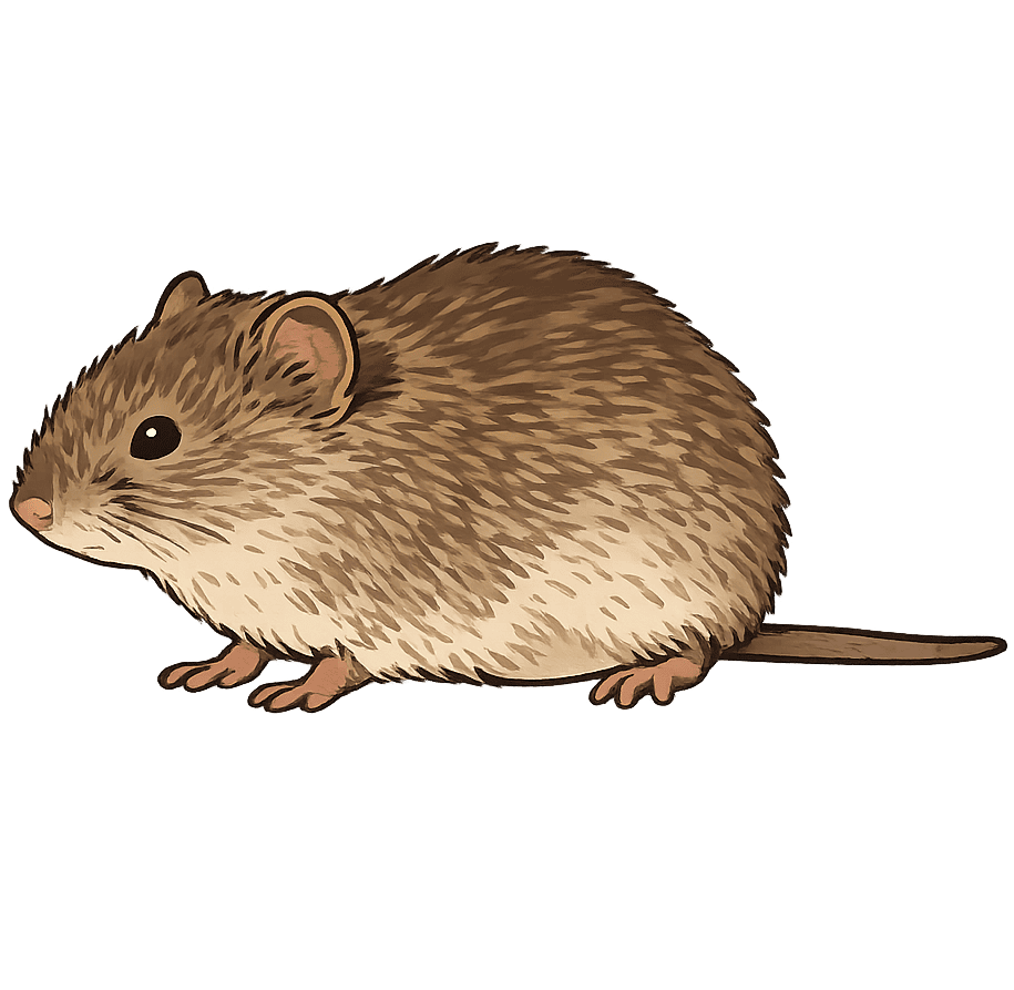 Illustration of a vole